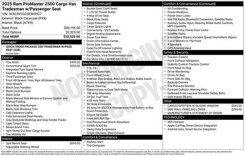 2025 RAM ProMaster 2500 High Roof