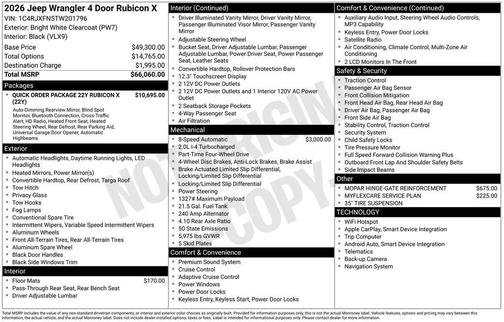 2026 Jeep Wrangler Rubicon
