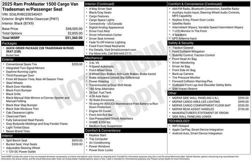 2025 RAM ProMaster 1500 Base