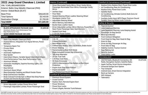 2022 Jeep Grand Cherokee L Limited