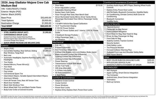 2026 Jeep Gladiator Mojave