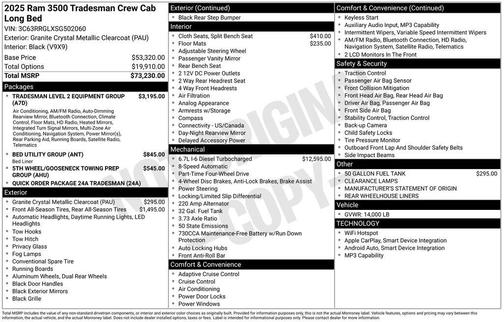 2025 RAM 3500 Tradesman
