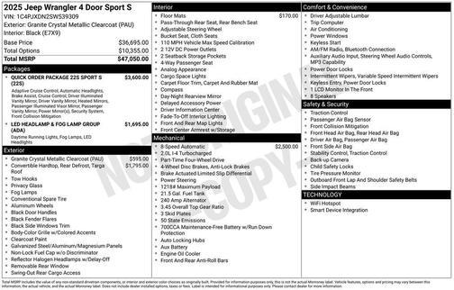 2025 Jeep Wrangler Sport