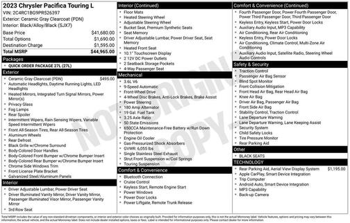 2023 Chrysler Pacifica Touring-L