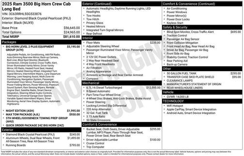 2025 RAM 3500 Big Horn