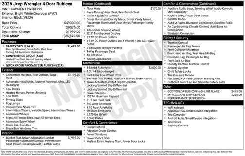 2026 Jeep Wrangler Rubicon