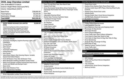 2026 Jeep Cherokee Limited