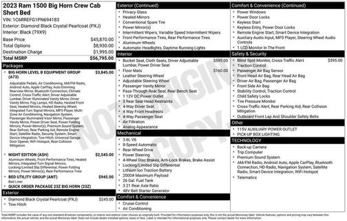 2023 RAM 1500 Big Horn