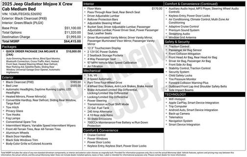 2025 Jeep Gladiator Mojave
