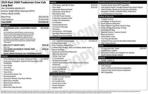 2025 RAM 3500 Tradesman