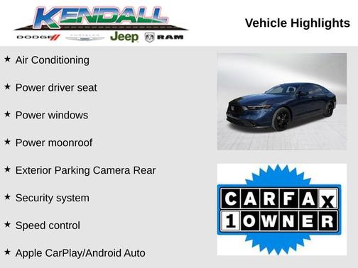 Blue 2025 Honda Accord SE