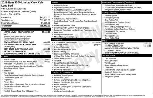 2019 RAM 3500 Limited