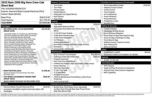 2025 RAM 2500 Big Horn