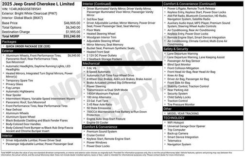 2025 Jeep Grand Cherokee L Limited