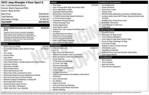 2025 Jeep Wrangler Sport