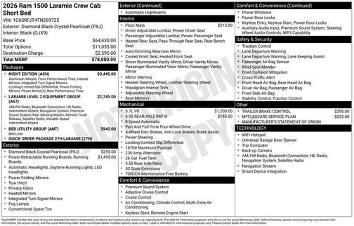 2026 RAM 1500 Laramie
