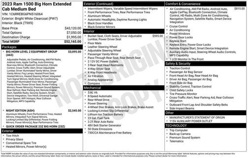 Bright White Clearcoat 2023 RAM 1500 Big Horn/Lone Star