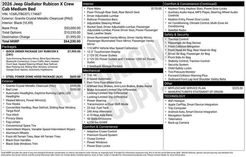 2026 Jeep Gladiator Rubicon