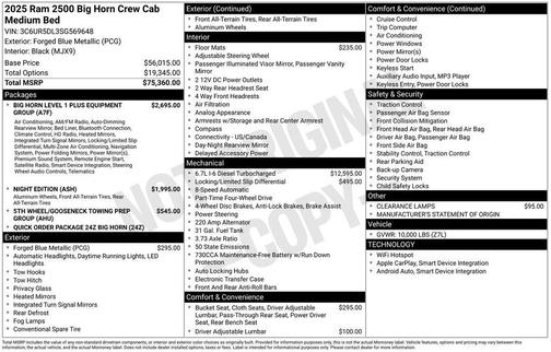 2025 RAM 2500 Big Horn