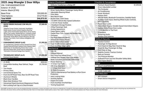 2025 Jeep Wrangler Sport