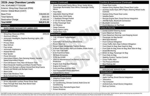 2026 Jeep Cherokee LAREDO/LIMITED