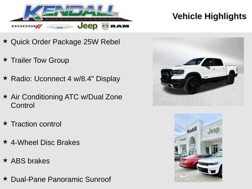 Bright White Clearcoat 2019 RAM 1500 Rebel