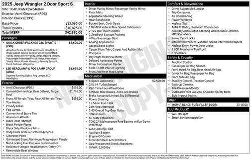 2025 Jeep Wrangler Sport