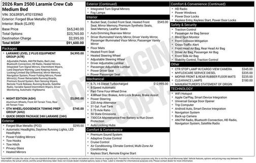 2026 RAM 2500 Laramie