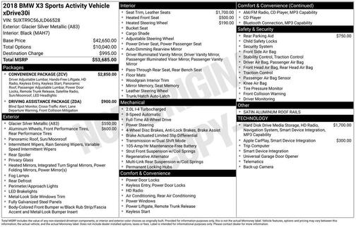 2018 BMW X3 xDrive30i
