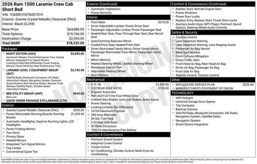 2026 RAM 1500 Laramie