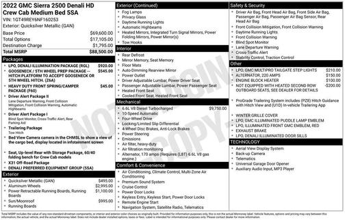 2022 GMC Sierra 2500 Denali