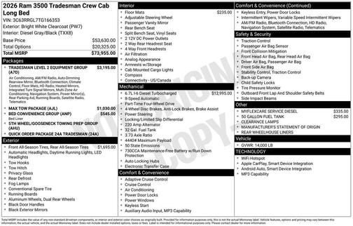 2026 RAM 3500 Tradesman