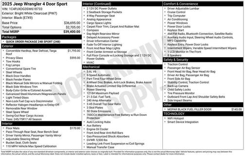 2025 Jeep Wrangler Sport