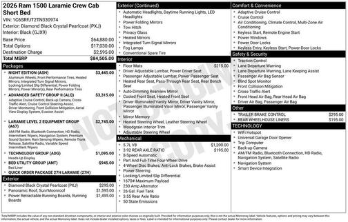2026 RAM 1500 Laramie