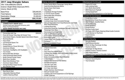 2017 Jeep Wrangler Sahara