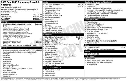 2025 RAM 2500 Tradesman