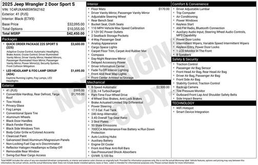 2025 Jeep Wrangler Sport