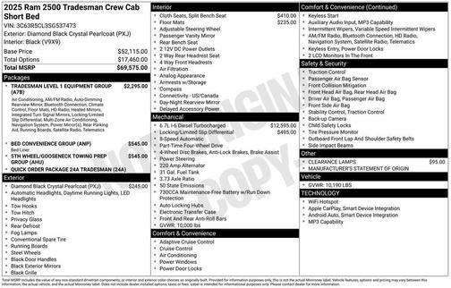 2025 RAM 2500 Tradesman