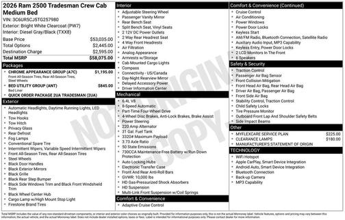 2026 RAM 2500 Tradesman