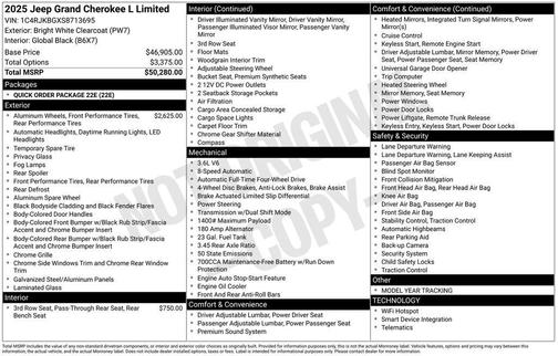 2025 Jeep Grand Cherokee L Limited