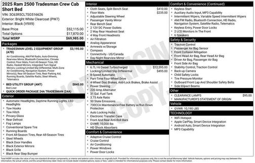 2025 RAM 2500 Tradesman
