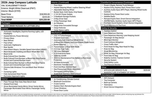 2026 Jeep Compass Latitude