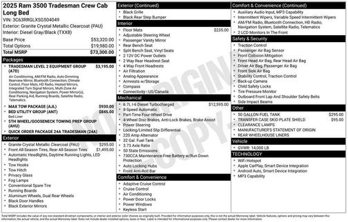 2025 RAM 3500 Tradesman