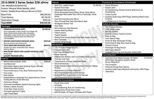 2016 BMW 328 328i xDrive