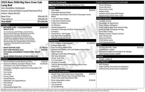 2025 RAM 3500 Big Horn