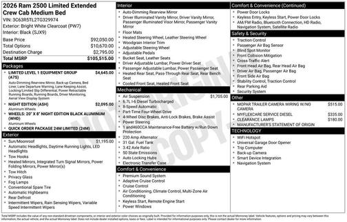 Bright White Clearcoat 2026 RAM 2500 Limited