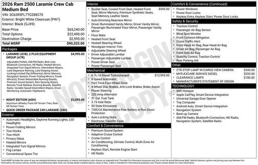 2026 RAM 2500 Laramie