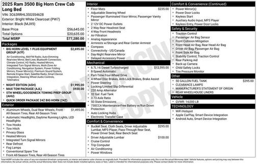 2025 RAM 3500 Big Horn