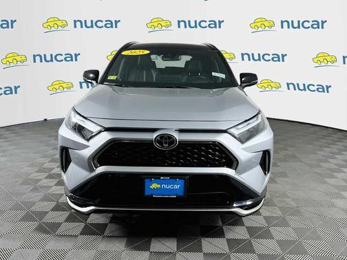 Silver Sky Metallic/Midnight Black Metallic 2025 Toyota RAV4 Hybrid SE