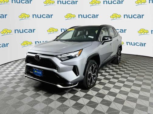 Silver Sky Metallic/Midnight Black Metallic 2025 Toyota RAV4 Hybrid SE